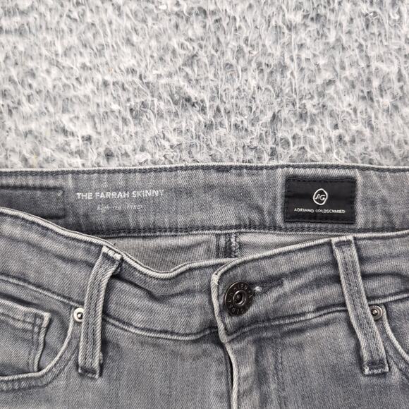 AG Adriano Goldschmied Jeans Women 27 Gray Farrah Skinny Ankle Stretch Denim - Picture 4 of 10
